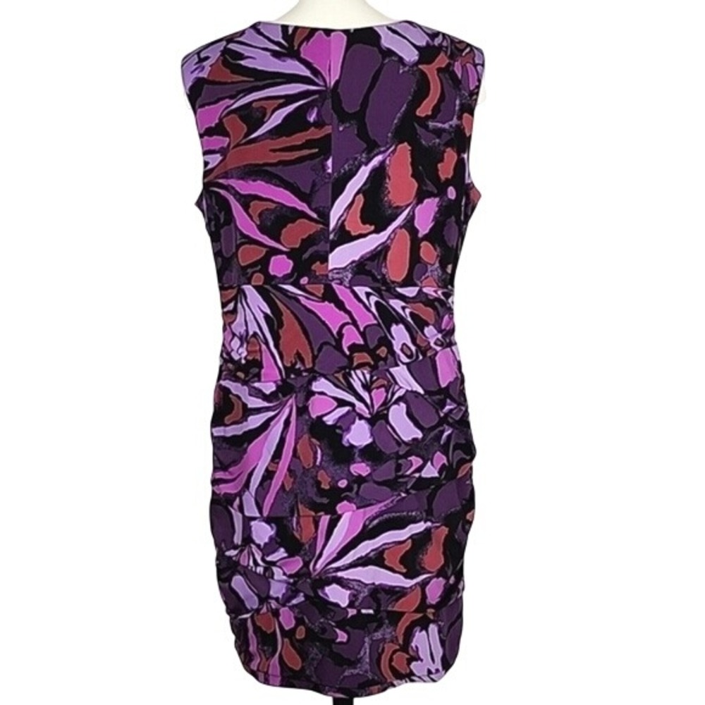 Ricki's Sleeveless Tiered Sheath Sleeveless Dress Purple Black Lined Stretch XL - Picture 3 of 15